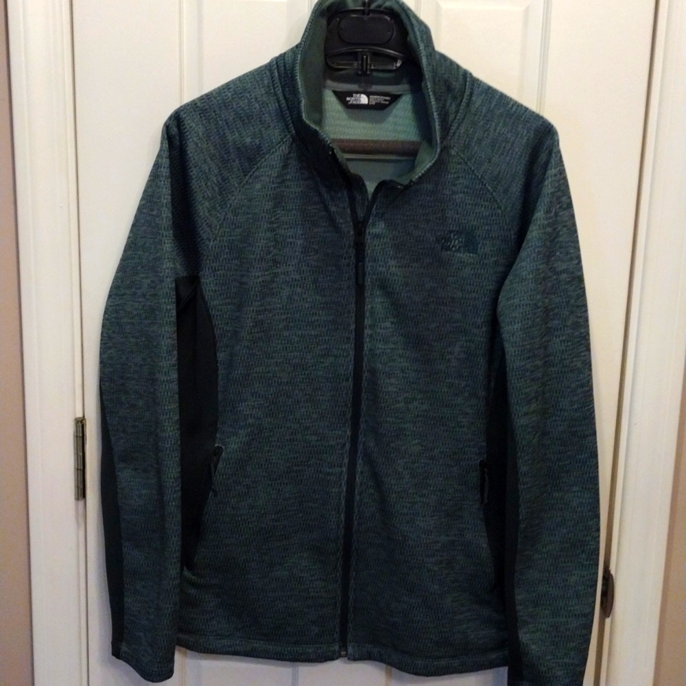 The North Face zip front sweatshirt.